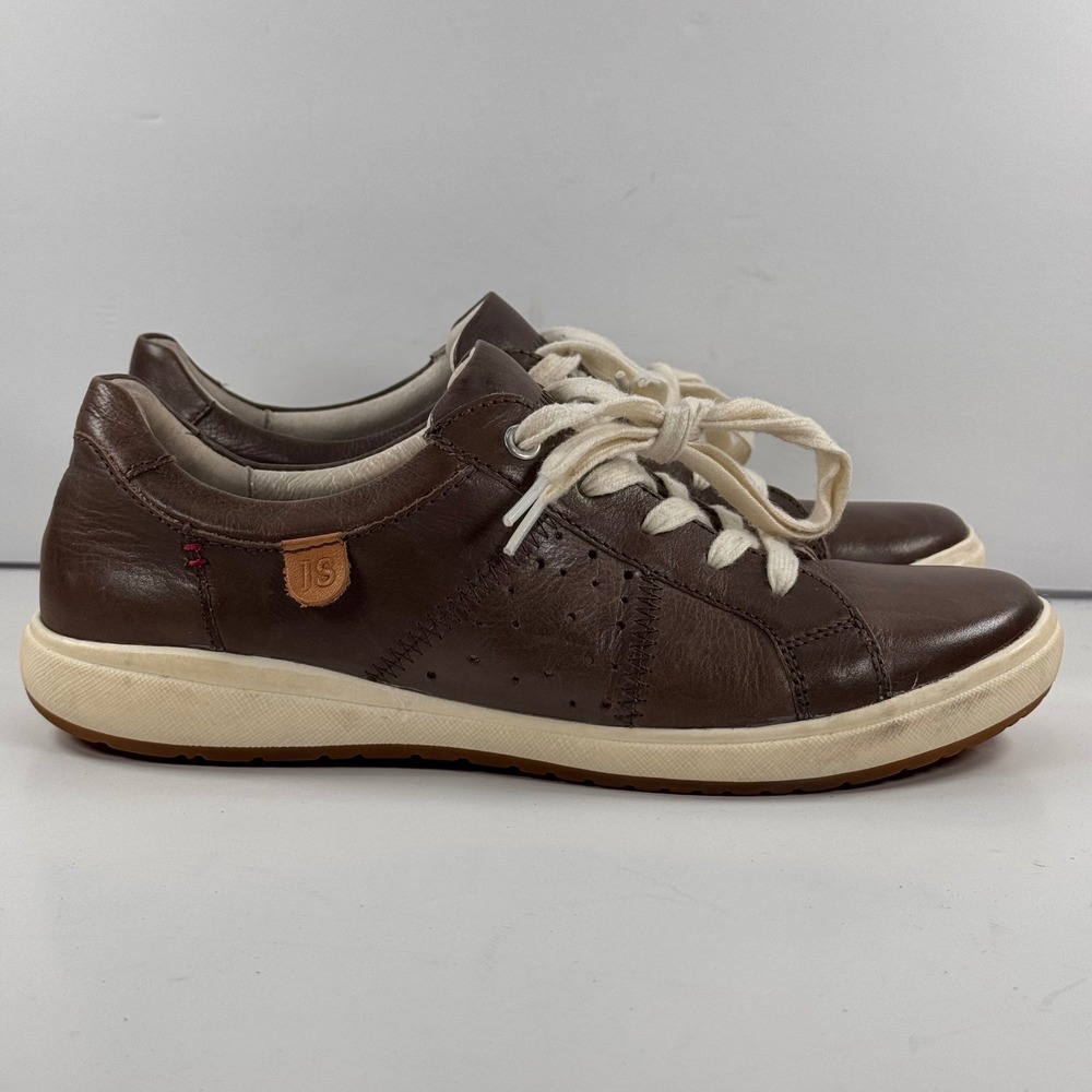 Josef Seibel 67701 Brown Leather Low Top Sneakers Womens Size 36 EU Shoes